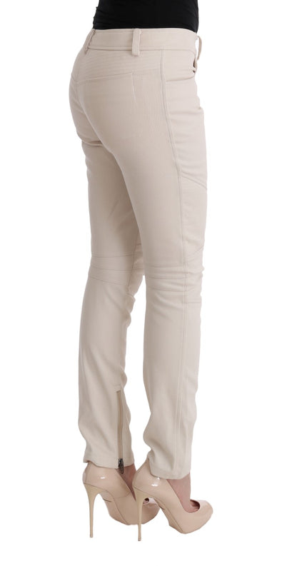  - Chic White Slim Fit Denim Treasure