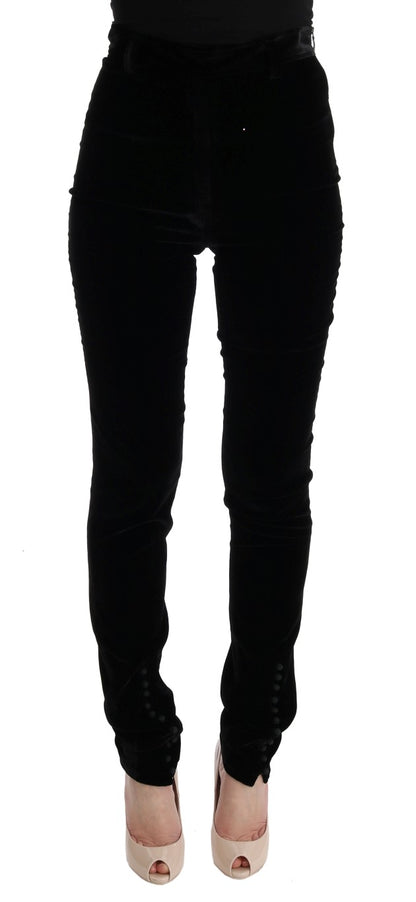  - Sleek High-Waist Black Trousers