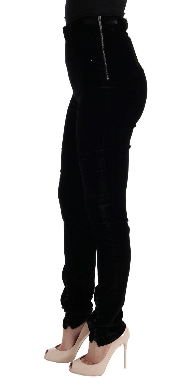  - Sleek High-Waist Black Trousers