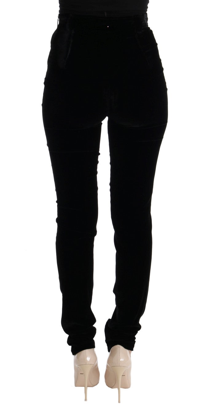  - Sleek High-Waist Black Trousers