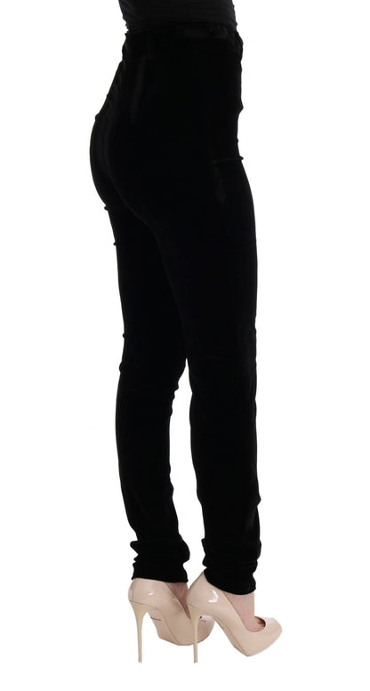  - Sleek High-Waist Black Trousers