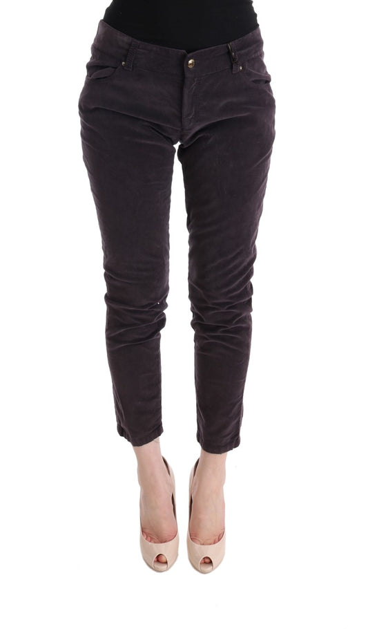  - Chic Brown Capri Cropped Cotton Pants