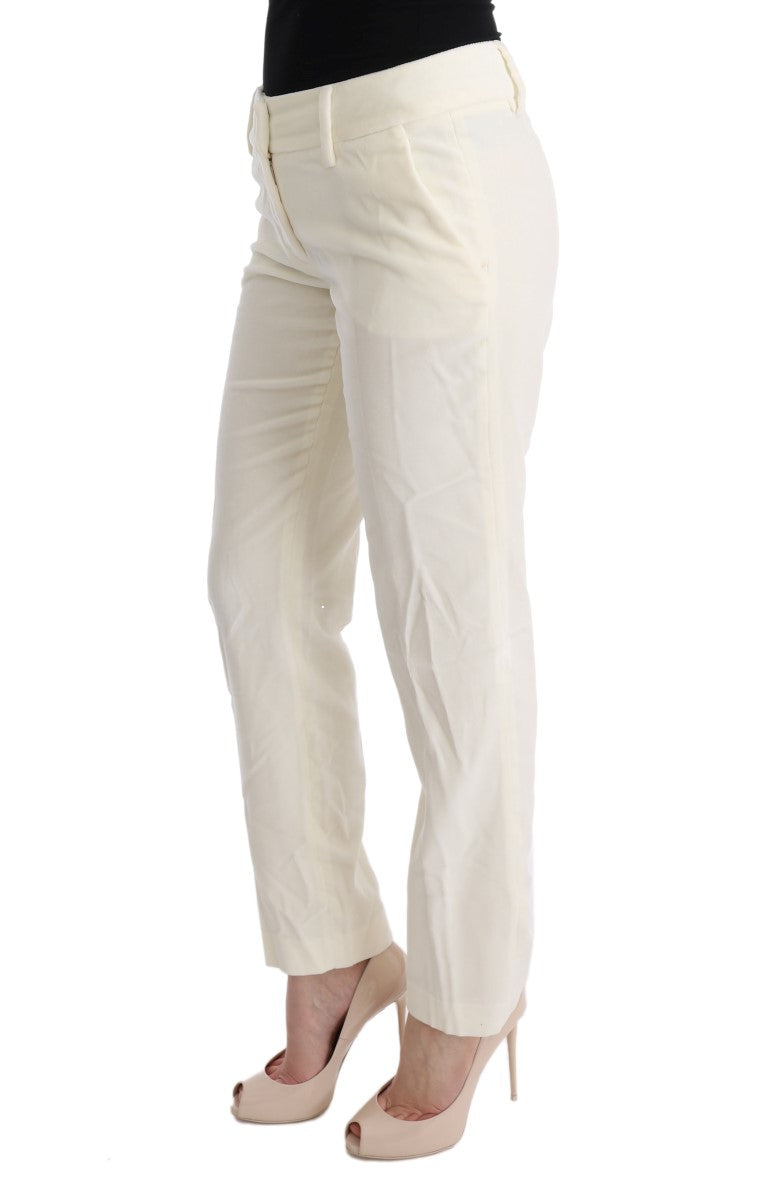  - Chic White Regular Fit Pants