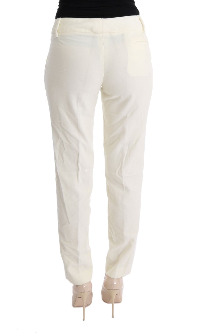  - Chic White Regular Fit Pants