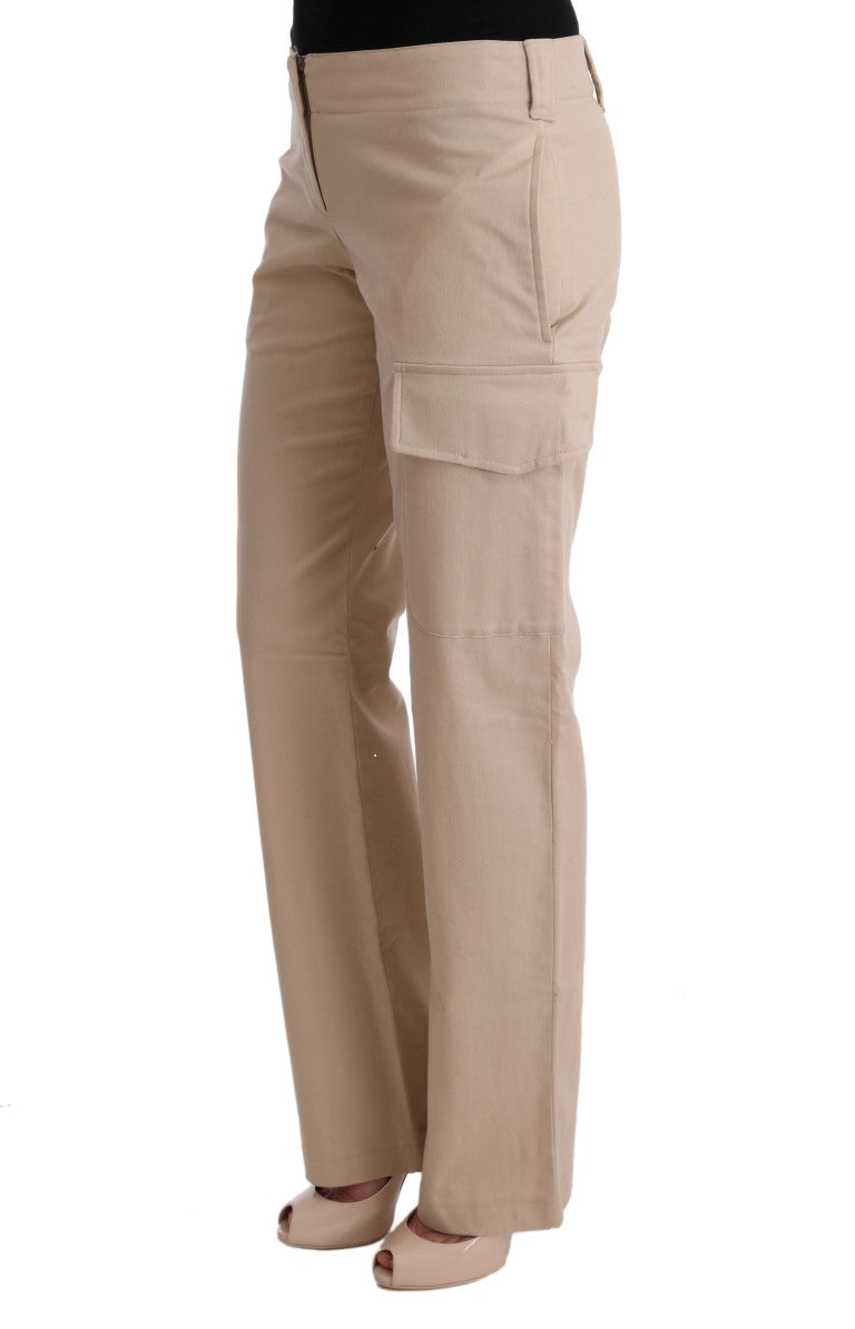  - Chic Beige Cropped Pants - Regular Fit Elegance