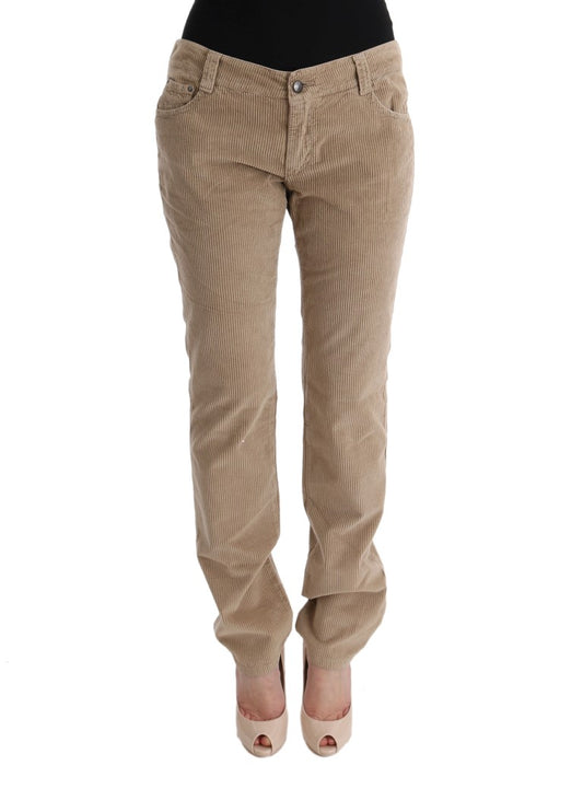  - Beige Regular Fit Luxe Trousers