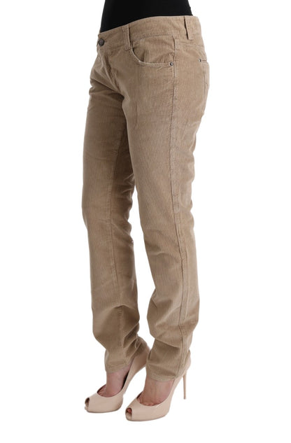  - Beige Regular Fit Luxe Trousers