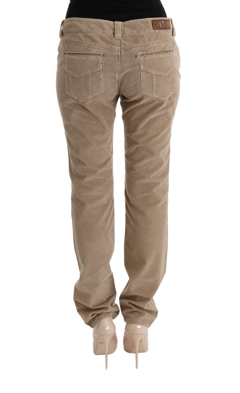  - Beige Regular Fit Luxe Trousers