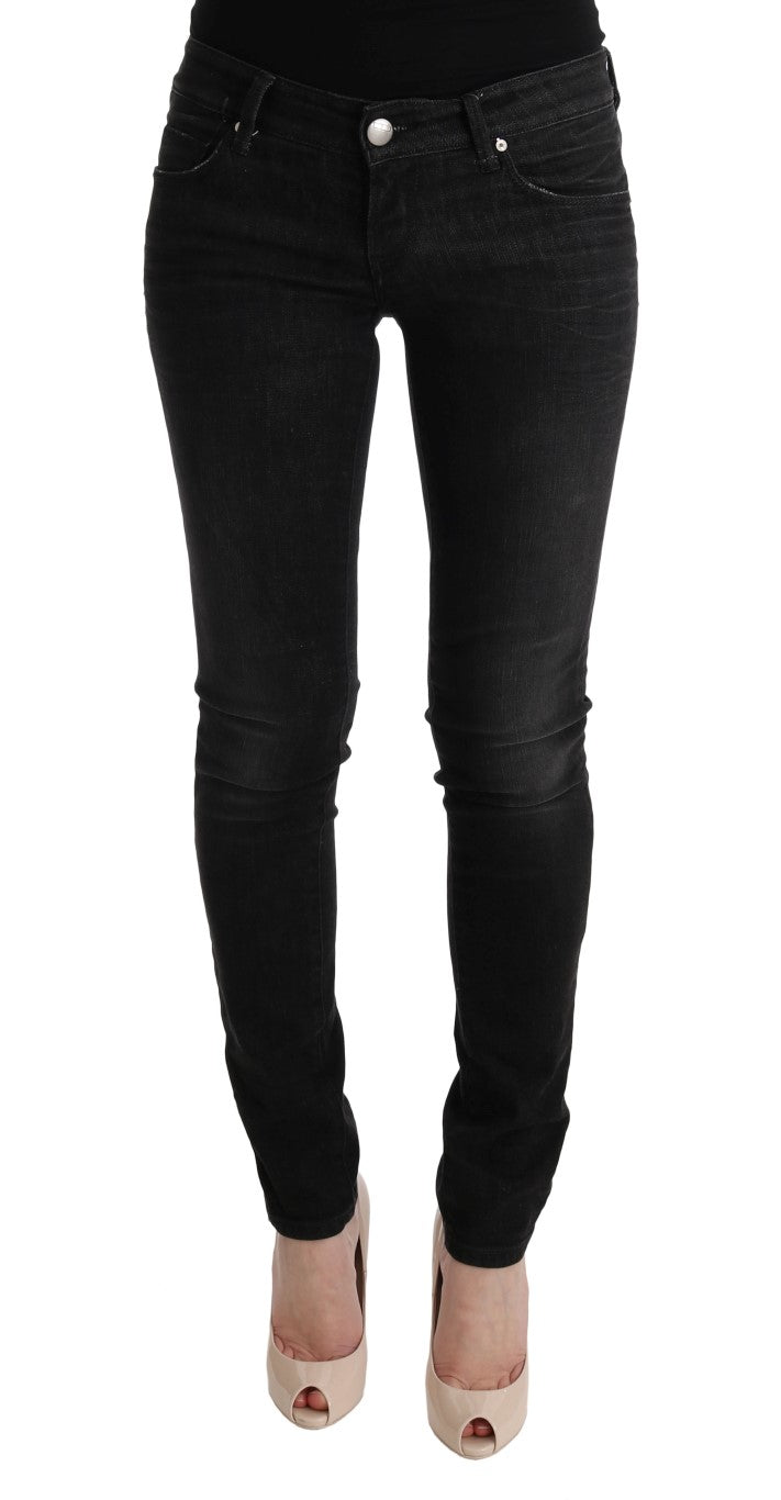  - Chic Slim Fit Black Cotton Jeans