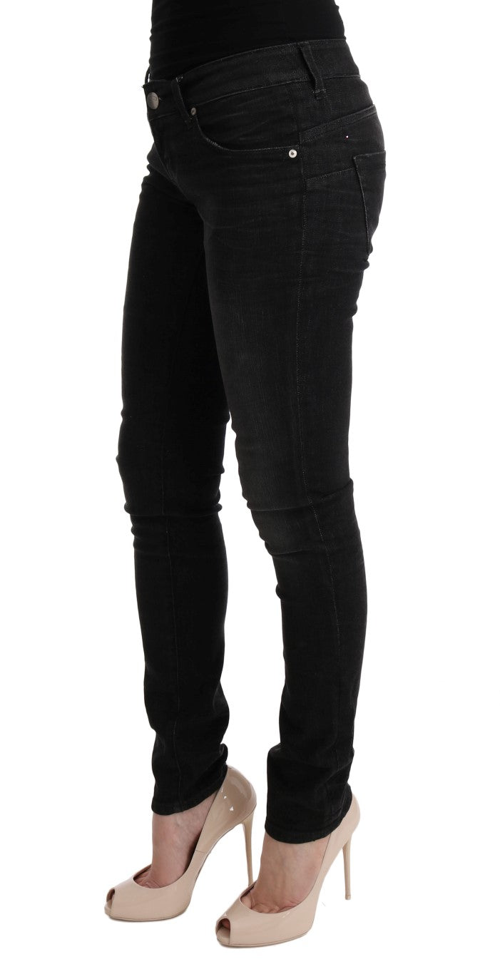  - Chic Slim Fit Black Cotton Jeans