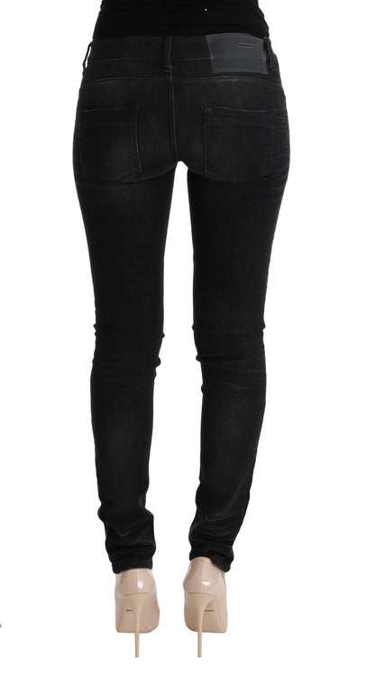  - Chic Slim Fit Black Cotton Jeans