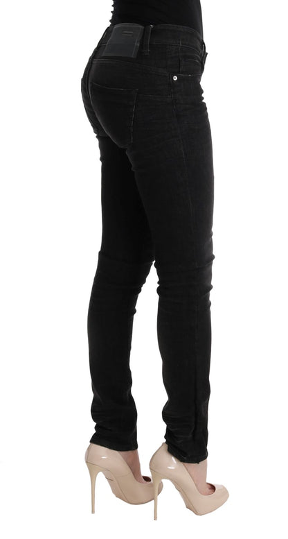  - Chic Slim Fit Black Cotton Jeans