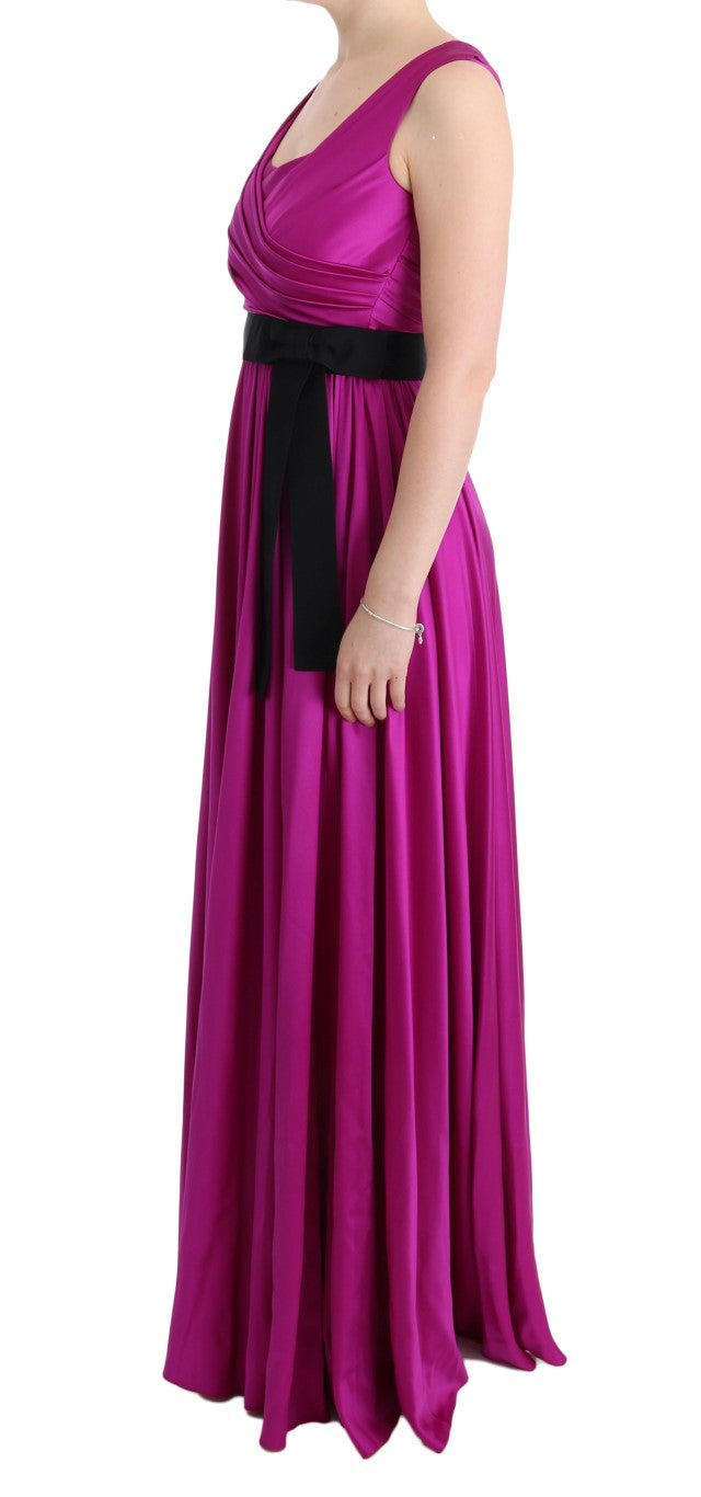  - Elegant Pink Silk Gown Dress