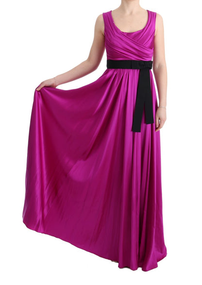  - Elegant Pink Silk Gown Dress