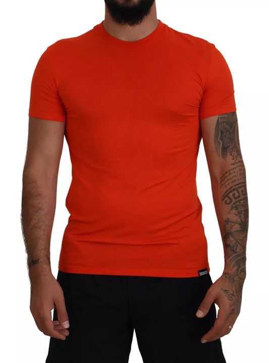  - Orange Modal Short Sleeves Crewneck T-shirt