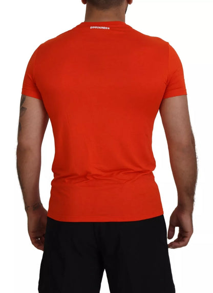  - Orange Modal Short Sleeves Crewneck T-shirt