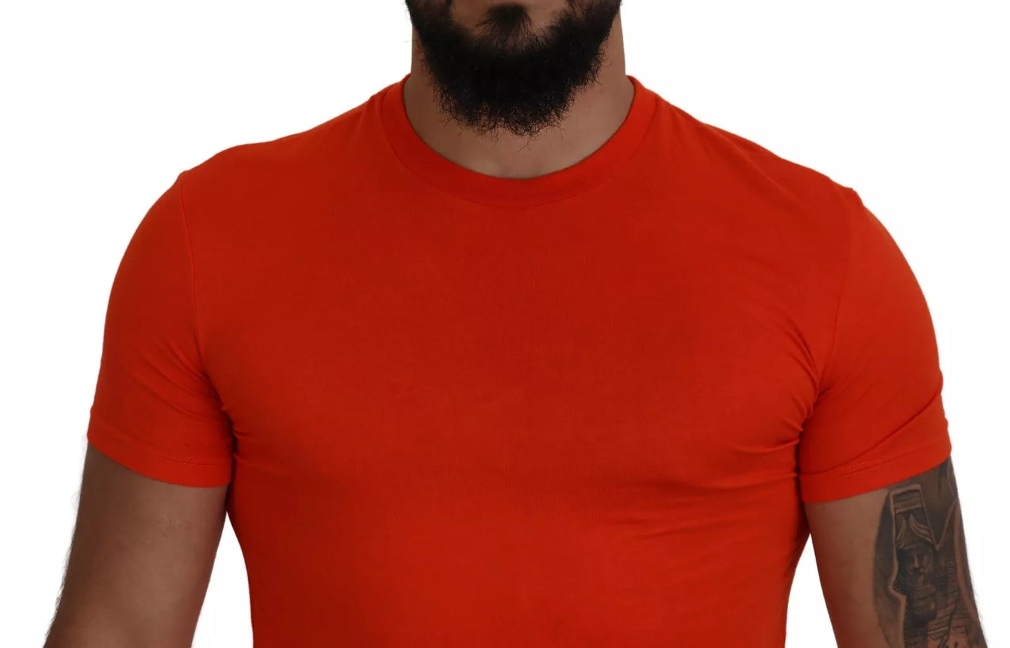  - Orange Modal Short Sleeves Crewneck T-shirt