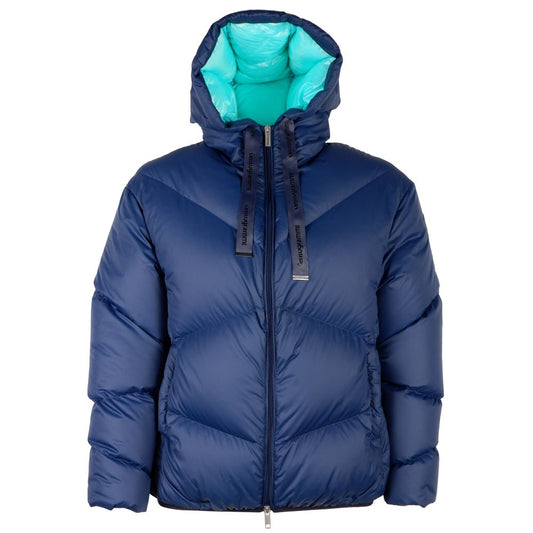  - Elegant Blue Feather Down Jacket