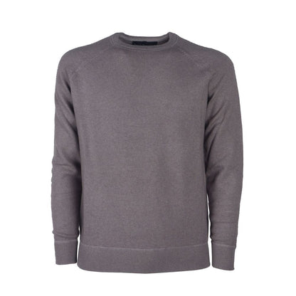  - Elegant Gray Cashmere Crew Neck Sweater