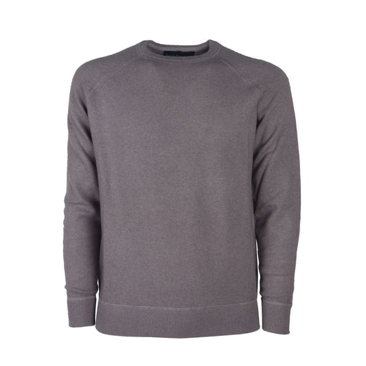  - Elegant Gray Cashmere Crew Neck Sweater