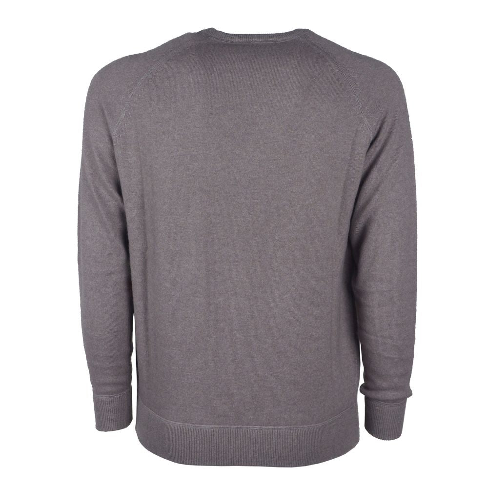  - Elegant Gray Cashmere Crew Neck Sweater