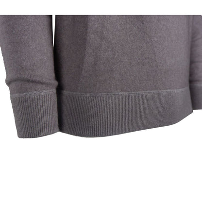  - Elegant Gray Cashmere Crew Neck Sweater