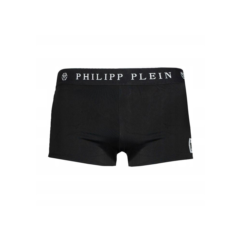  - Sleek Black Designer Men's Swim Boxers