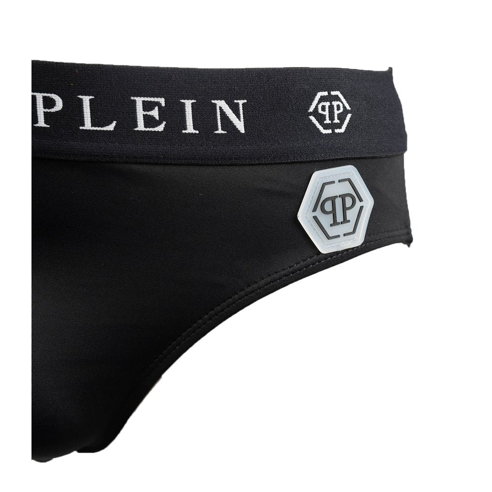  - Sleek Nylon Swim Briefs with Iconic Logo Detail