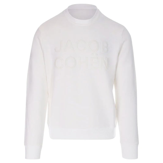  - Elegant White Cotton Blend Sweatshirt