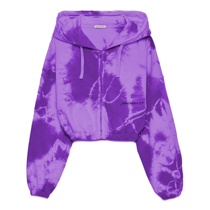 Elegant Purple Hooded Sweatshirt with Logo Print - The Luxe Alliance