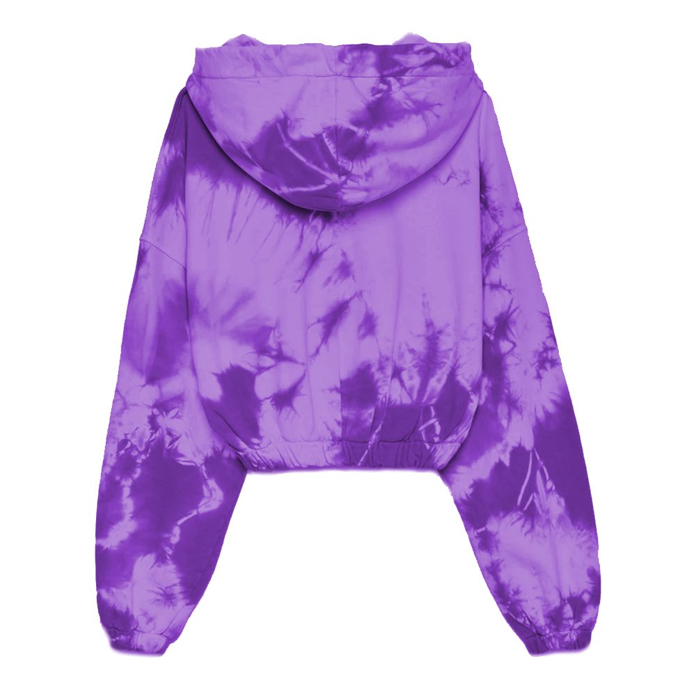 Elegant Purple Hooded Sweatshirt with Logo Print - The Luxe Alliance