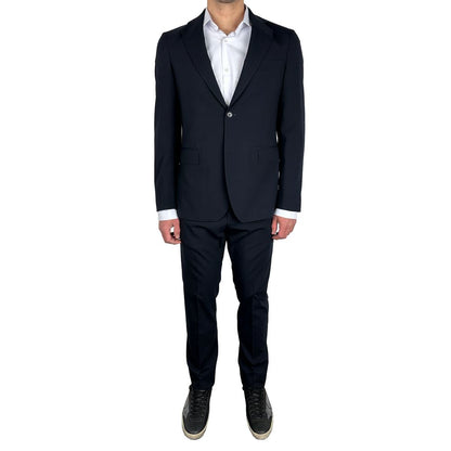 Elegant Navy Blue Two-Piece Suit - The Luxe Alliance