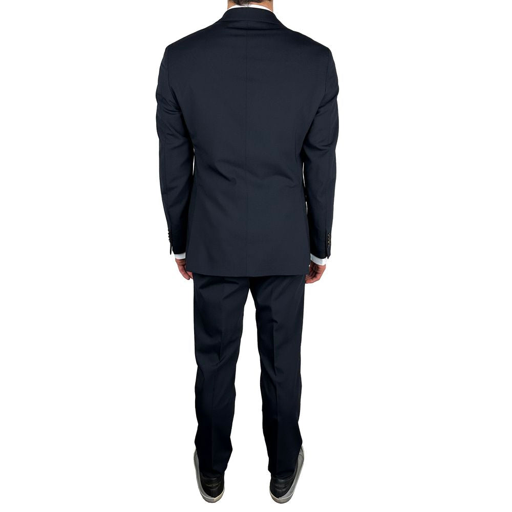 Elegant Navy Blue Two-Piece Suit - The Luxe Alliance