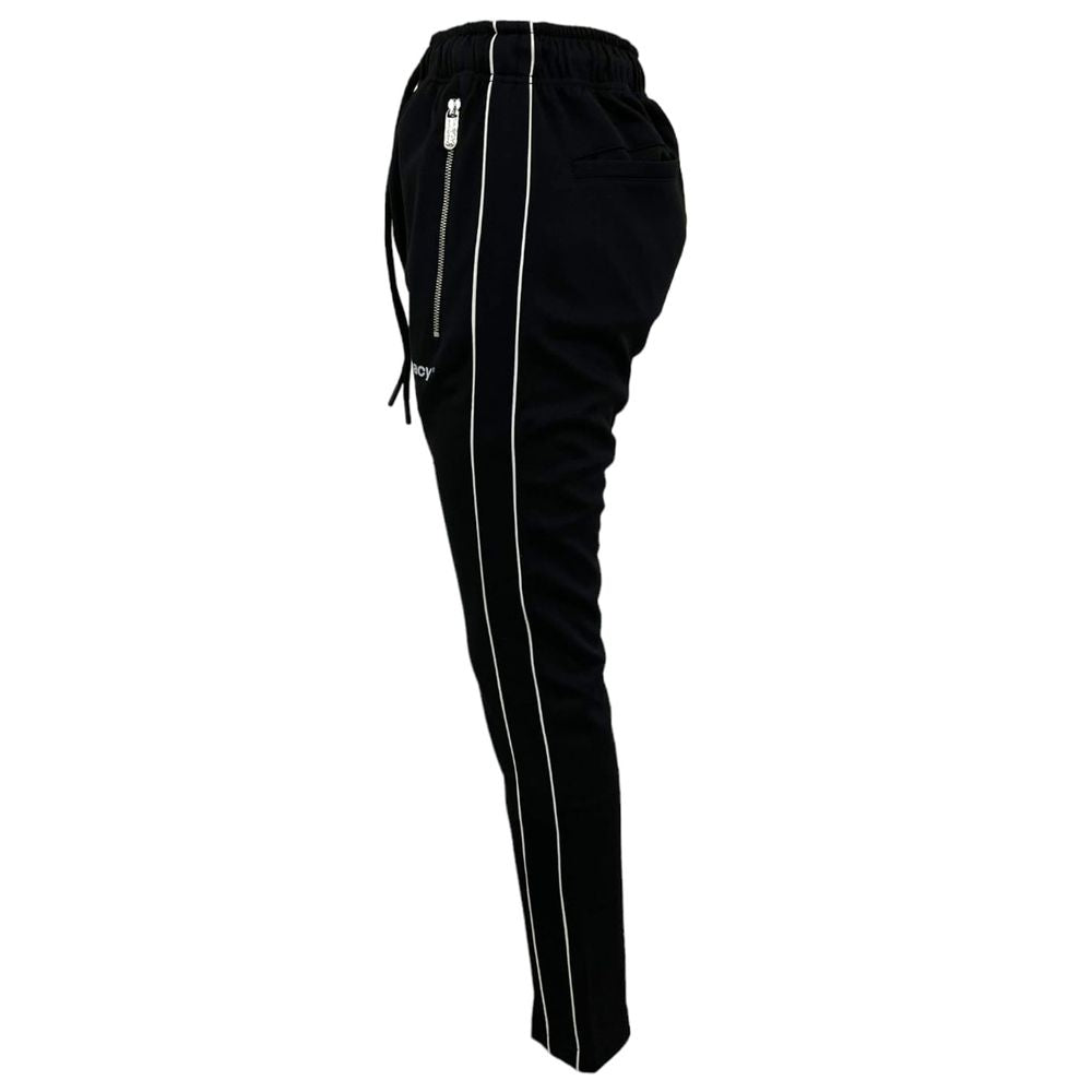  - Black Polyester Jeans & Pant