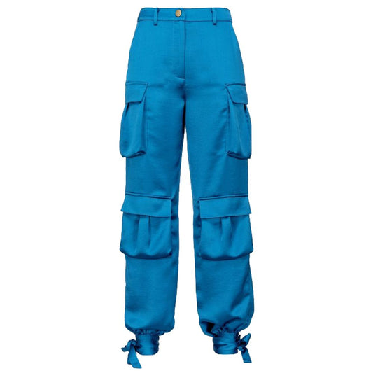  - Light Blue Polyester Jeans & Pant