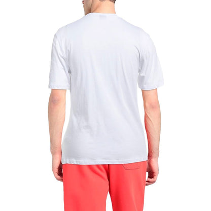  - Elegant White Cotton Logo Tee