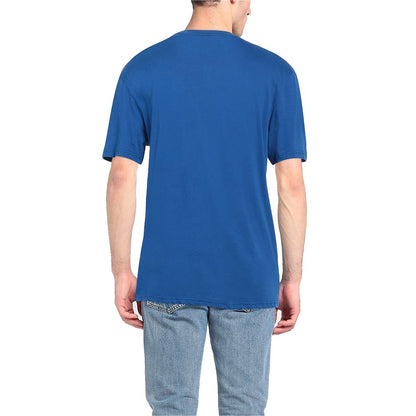  - Ocean Blue Cotton Tee with Signature Chest Logo