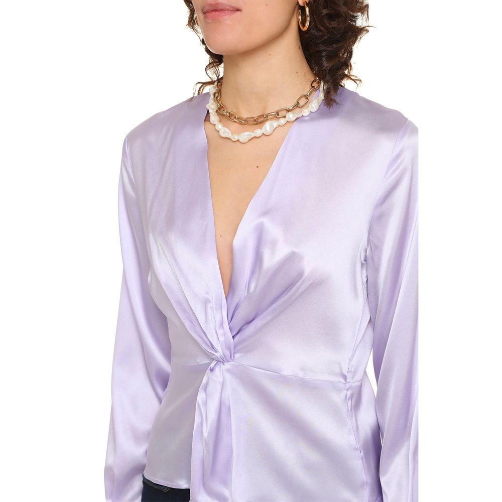  - Lilac Silk Elegance Blouse