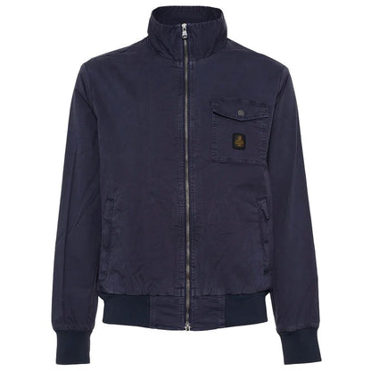 Versatile Blue Bomber Jacket for Men