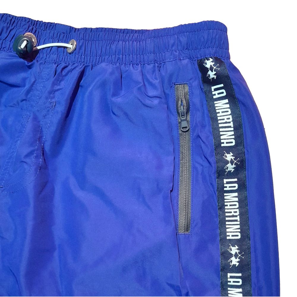  - Chic Blue Striped Men's Swim Shorts