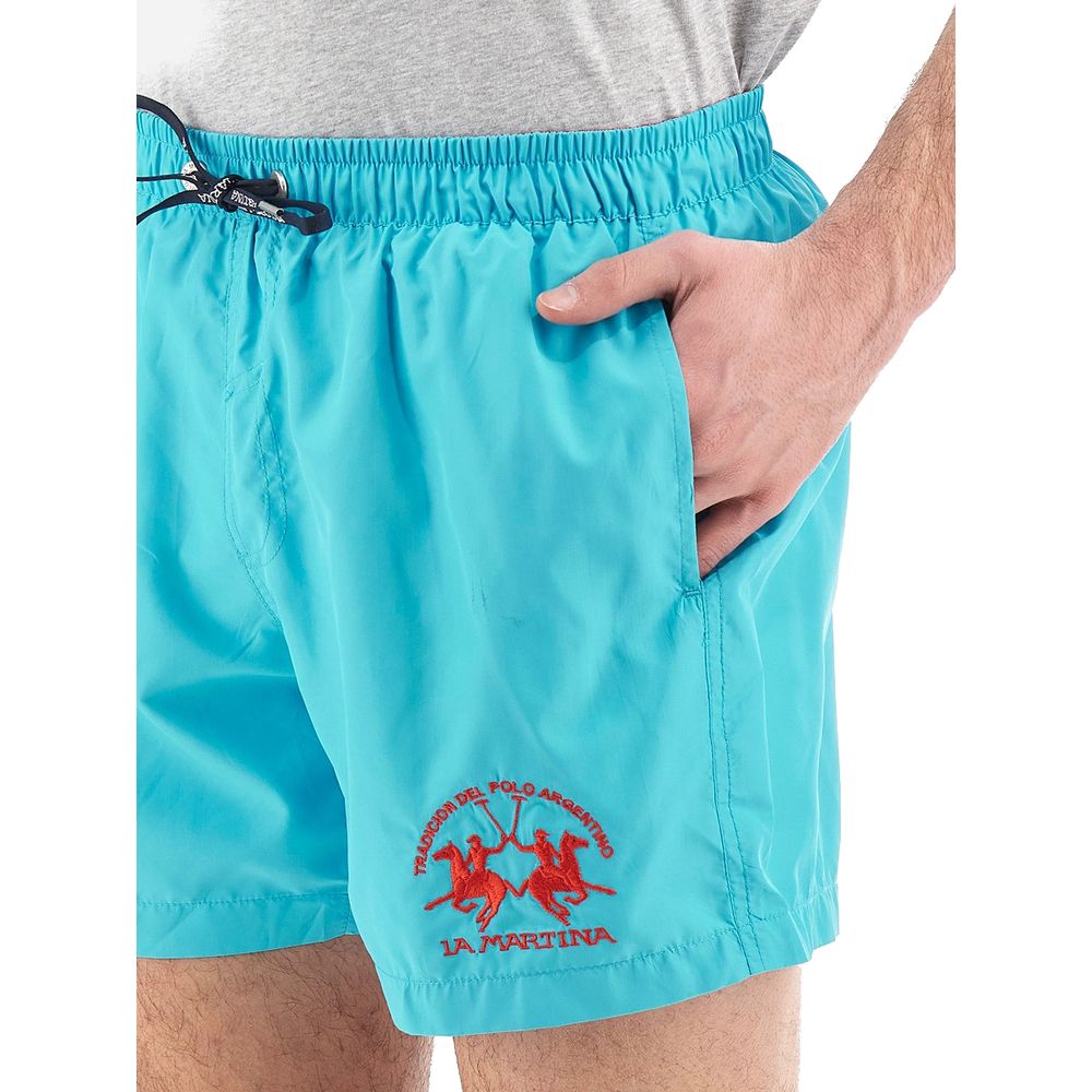  - Elegant Light Blue Men's Swim Shorts