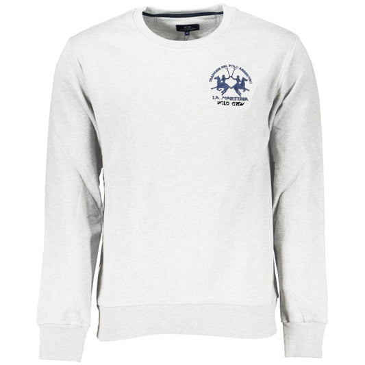  - Elegant Cotton Crewneck Sweatshirt in White