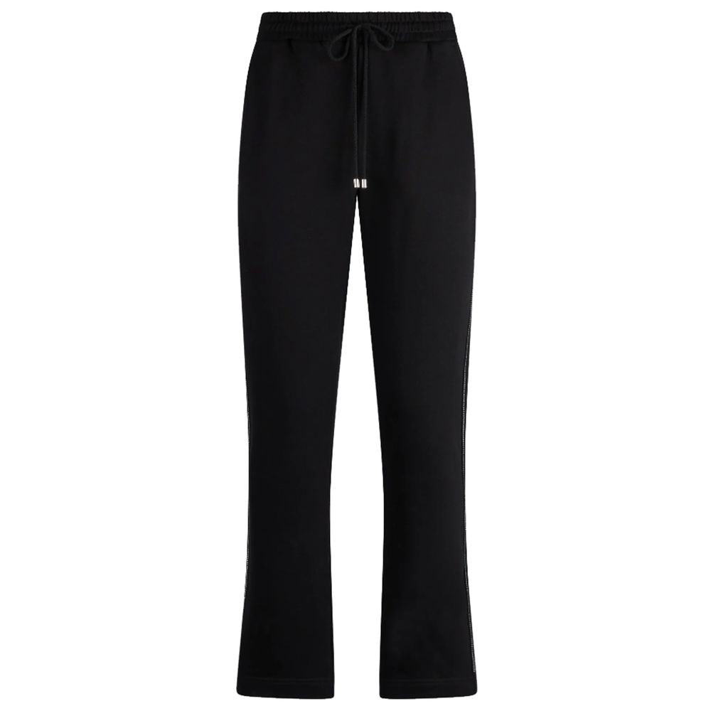  - Elegant Cotton Sweatpants with Rhinestone Accent