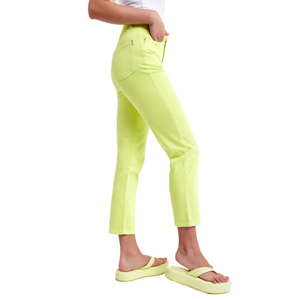 Chic High-Waisted Lime Trousers - The Luxe Alliance