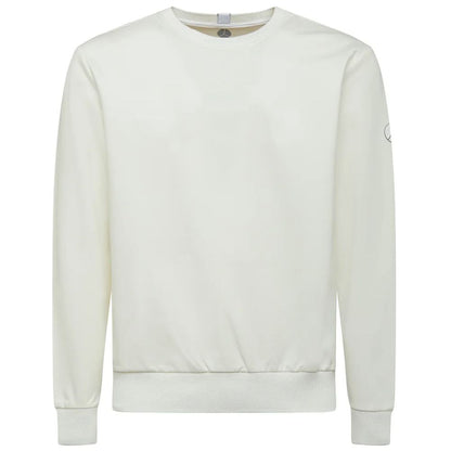  - Chic White Tech Fabric Crewneck Sweater