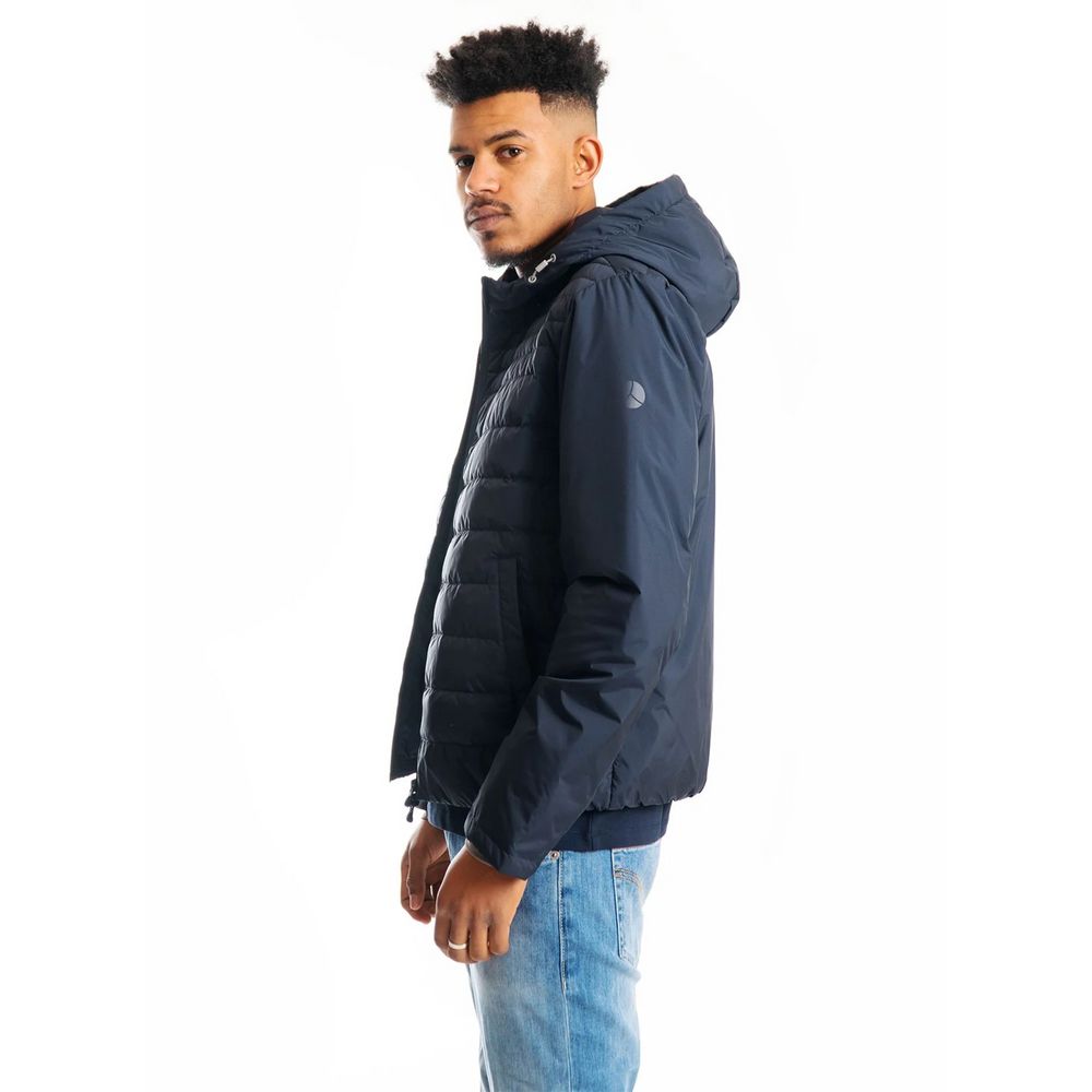  - Sumptuous Blue Hooded Technical Jacket