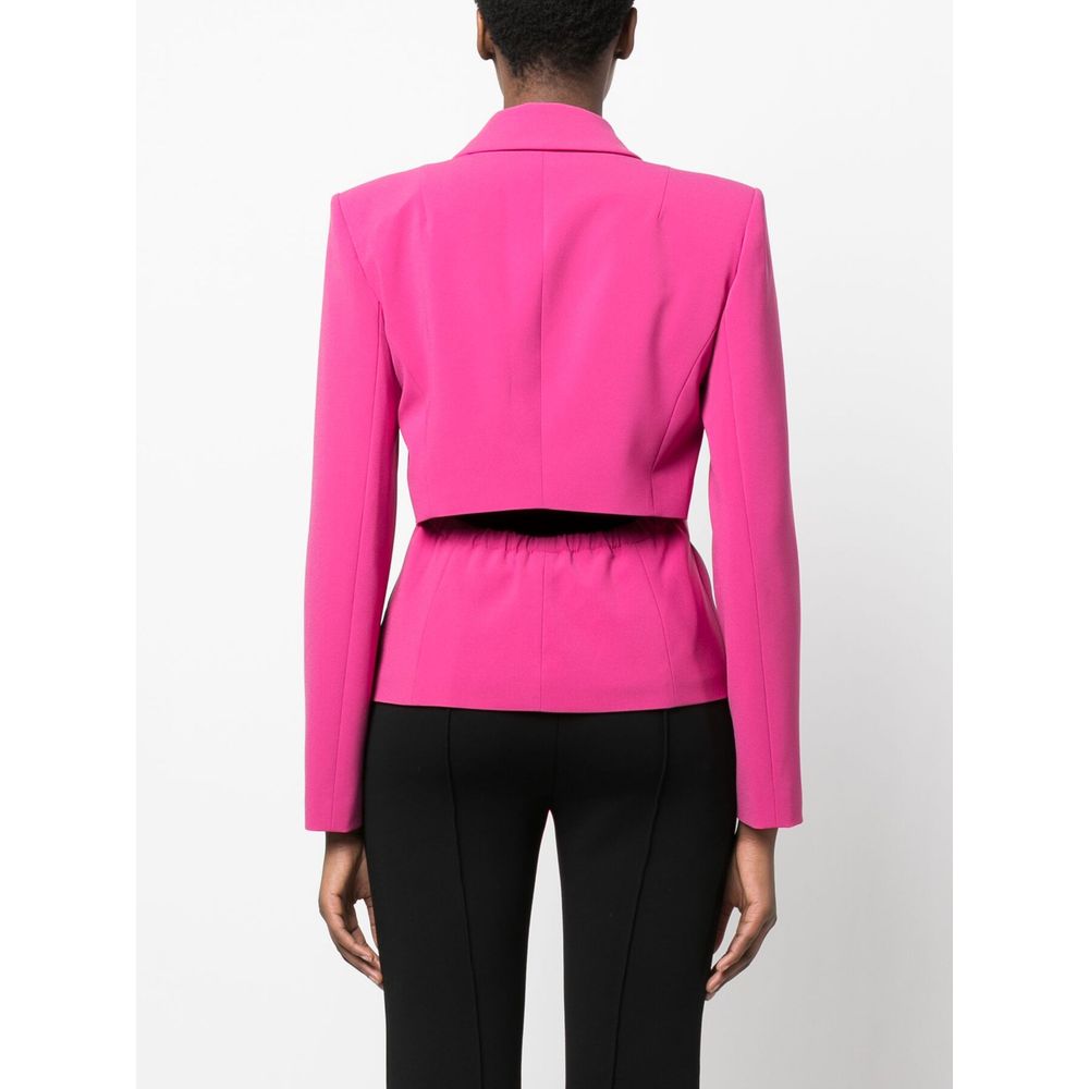  - Fuchsia One-Button Stretchy Chic Blazer