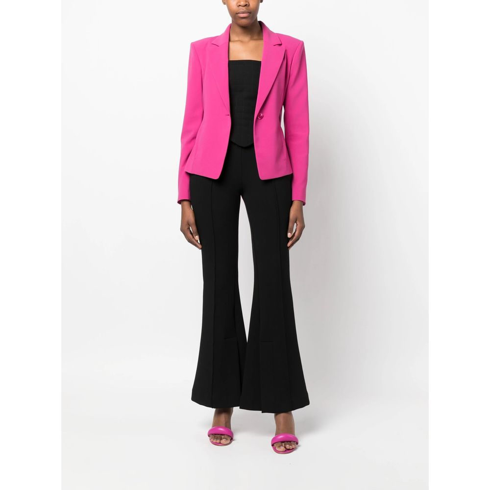  - Fuchsia One-Button Stretchy Chic Blazer