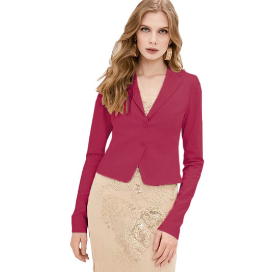  - Elegant Fuchsia Blazer Jacket