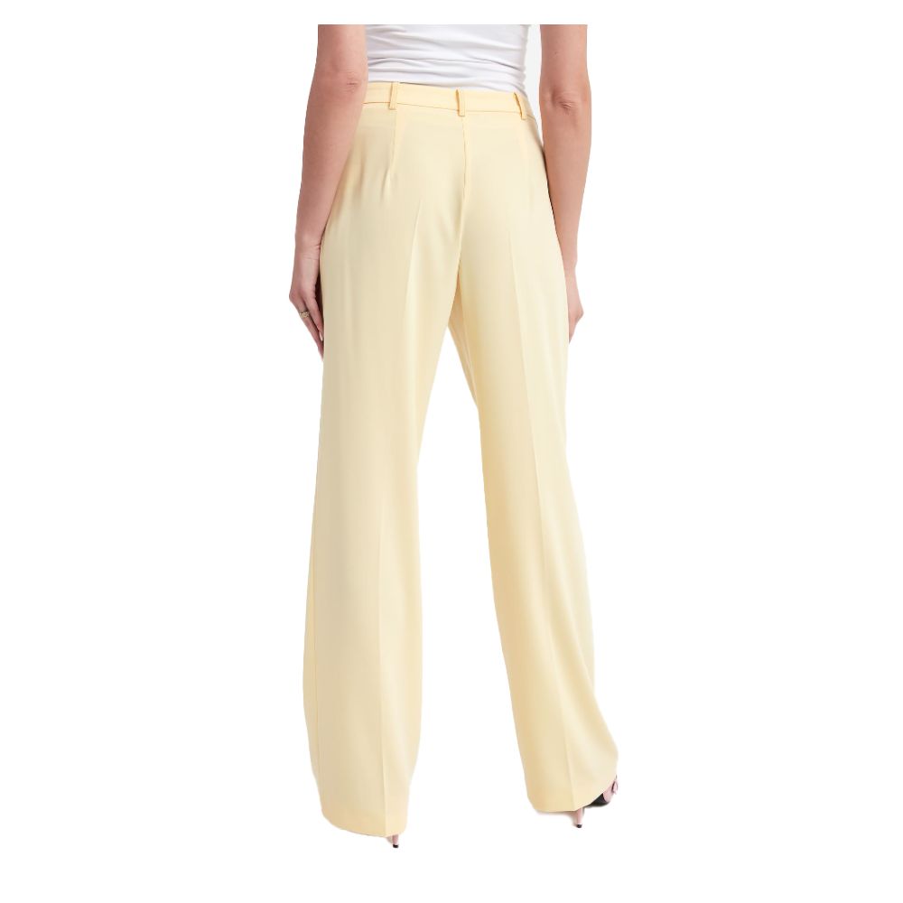  - Elegant Smooth Fabric Trousers in Yellow